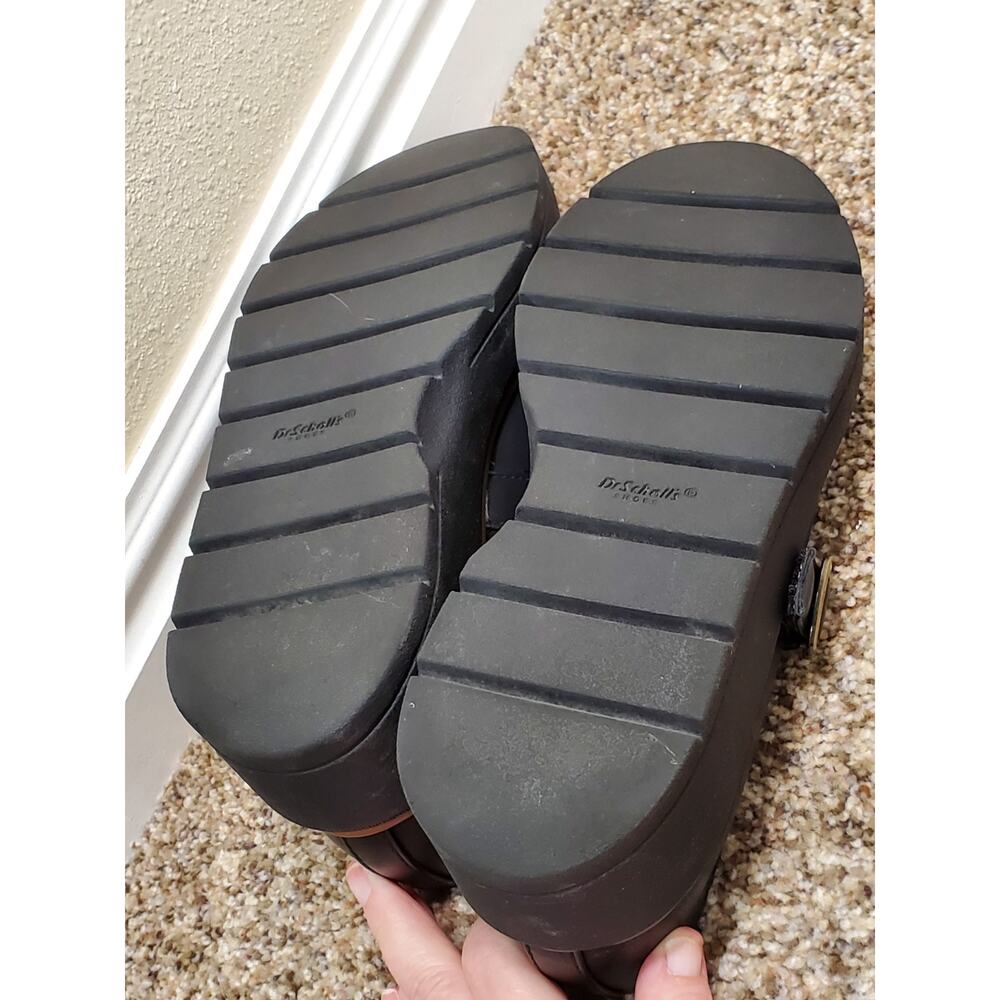 Dr Scholls Mary Jane Platform Shoes Women 7 Black Comfort Chunky Lug Sole Casual - Picture 8 of 8